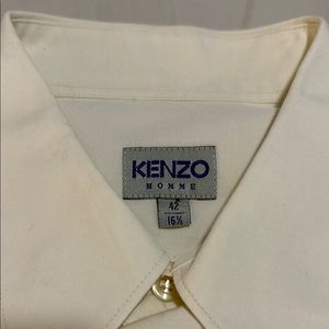 Kenzo Cream Dress Shirt 16.5”